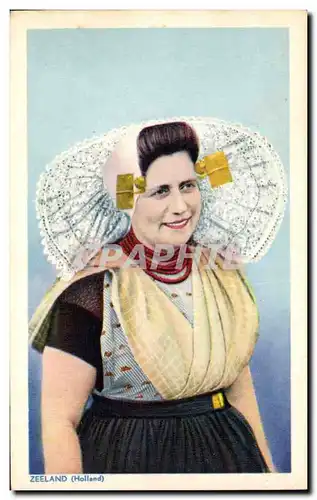 Cartes postales Pays Bas Zeeland Holland Folkore Costume Coiffe