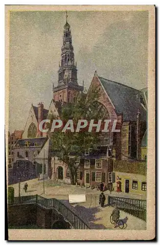 Cartes postales CARTE A SYSTEME Pays Bas Oudekersplein Amsterdam Aquarel M V Boordt