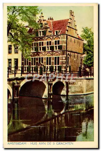 Cartes postales Pays Bas Amsterdam Huis Aan de 3 Grachten
