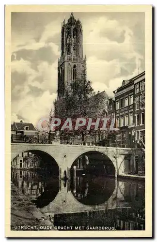 Ansichtskarte AK Pays Bas Utrecht Oude Gracht met Gaardbrug