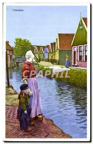 Cartes postales Pays Bas Volendam Folklore Costume