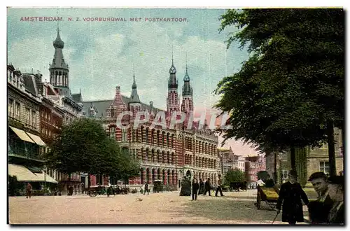 Cartes postales Pays Bas Amsterdam Voorburgwal met Postkantoor