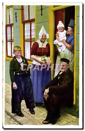 Ansichtskarte AK Pays Bas Volendam Folklore Costumes