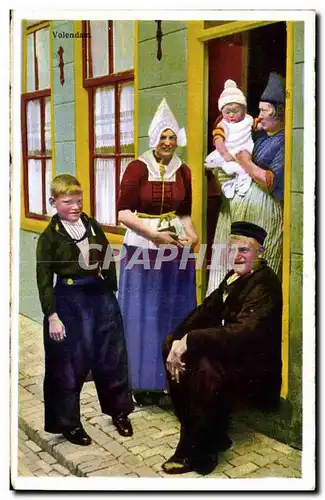 Cartes postales Pays Bas Volendam Folklore Costumes