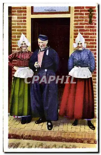 Ansichtskarte AK Pays Bas Volendam Folklore Costumes