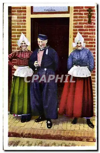 Cartes postales Pays Bas Volendam Folklore Costumes