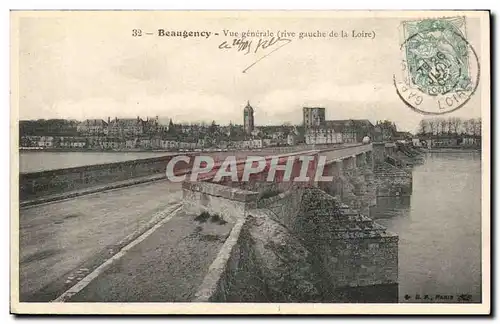 Cartes postales Beaugency Vue generale rive gauche de la Loire