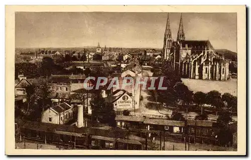 Cartes postales Chateauroux Vue panoramique Train