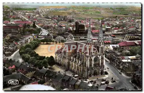 Cartes postales moderne Chateauroux Vue aerienne Eglise St Andre Place Voltaire