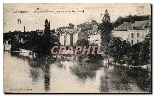 Ansichtskarte AK Argenton sur Creuse Rive gauche de la Creuse entre les deux ponts