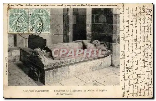 Cartes postales Environs d'Argenton tombeau de Guillaume de Nolac a l'eglise de Gargilesse