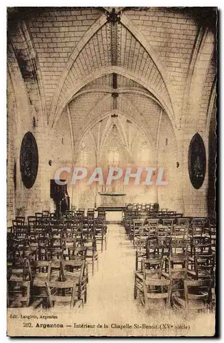 Cartes postales Argenton sur Creuse Interieur de la chapelle St Benoit