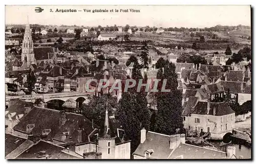 Cartes postales Argenton sur Creuse Vue generale et le pont vieux