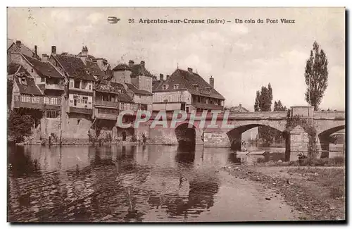 Cartes postales Argenton sur Creuse Un coin du pont vieux
