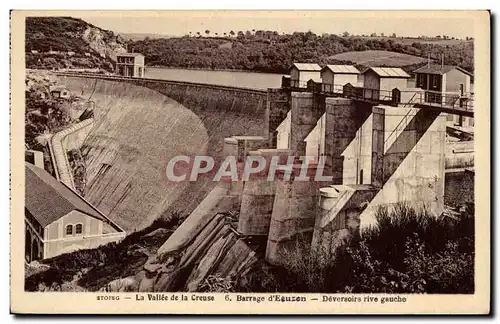 Ansichtskarte AK Vallee de la Creuse Barrage d&#39Eguzon Deversoirs rive gauche