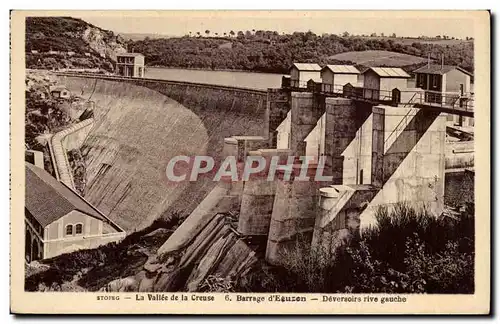 Cartes postales Vallee de la Creuse Barrage d&#39Eguzon Deversoirs rive gauche