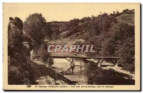 Cartes postales Vallee de la Creuse Barrage d&#39Eguzon Joli coin sur la Creuse pres le barrage