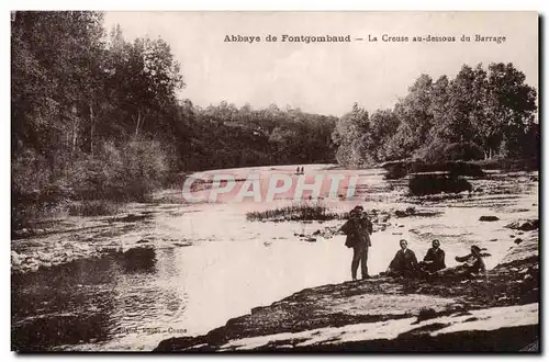 Cartes postales Abbaye de Fontgombaud La Creuse au dessous du barrage