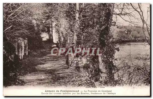 Ansichtskarte AK Abbaye de Fontgombaud La fontaine de Gombaud Entree des grottes habitees par les ermites fondate