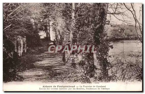 Cartes postales Abbaye de Fontgombaud La fontaine de Gombaud Entree des grottes habitees par les ermites fondate
