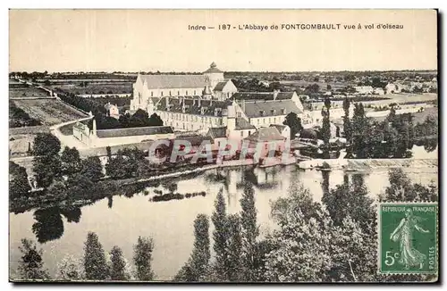Cartes postales Abbaye de Fontgombault a vol d&#39oiseau
