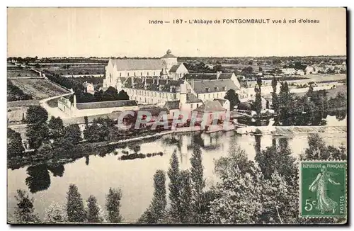 Cartes postales Abbaye de Fontgombault a vol d'oiseau