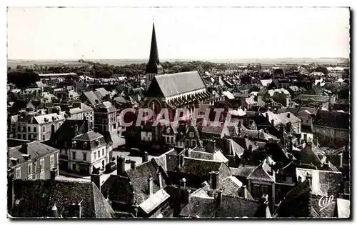 Moderne Karte Issoudun Vue generale vers l&#39eglise Saint Cyr