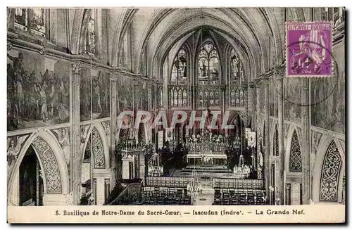 Cartes postales Issoudun Basilique de Notre Dame du Sacre Coeur La grande nef