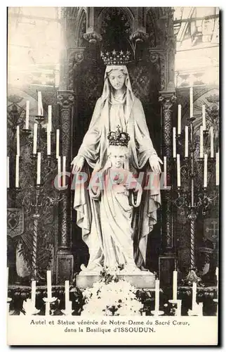Cartes postales Issoudun Autel et statue veneree de Notre Dame du Sacre Coeur