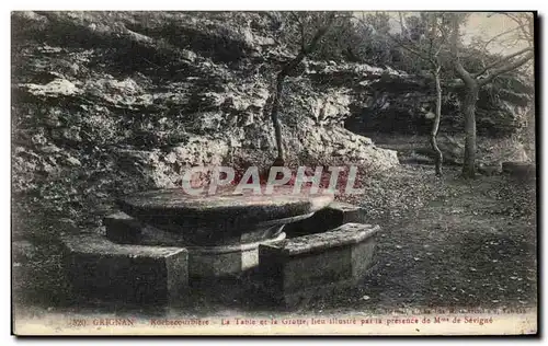 Ansichtskarte AK Grignan Rochecourbiere La table et la grotte lieu illustre par la presence de Mme de Sevigne