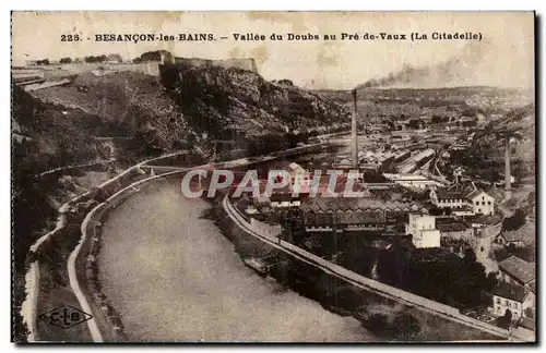 Cartes postales Besancon les Bains Vallee du Doubs au Pre de Vaux (la citadelle)