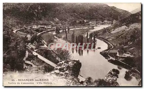Cartes postales Besancon Vallee de Casamene L'ile Malpas