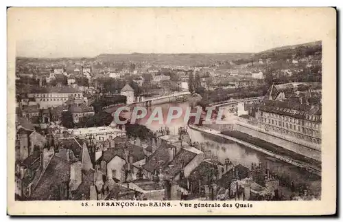 Ansichtskarte AK Besancon Vue generale des quais