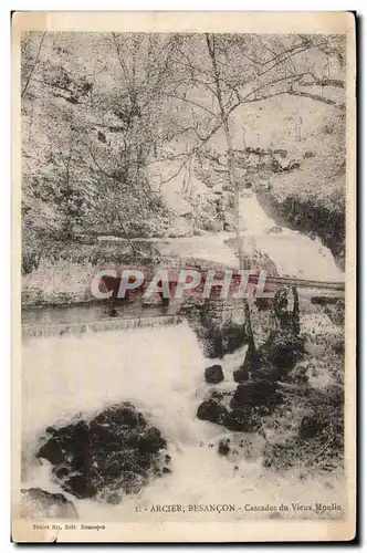 Cartes postales Besancon Arcier Cascades du vieux moulin