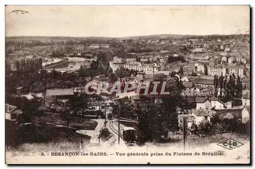 Cartes postales Besancon les Bains Vue generale prise du plateau de Bregille