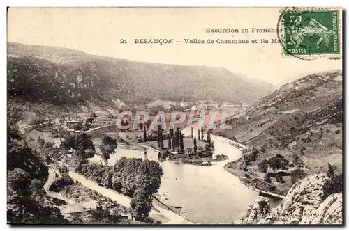 Cartes postales Besancon Vallee de Casamene et ile Mare