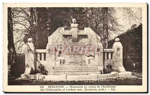 Cartes postales Besancon les Bains Monument du comte de Chardonnet (de Chateaubrun et Laether)