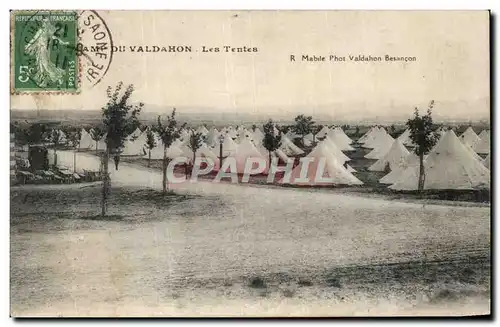 Cartes postales Camp de Valdahon Les tentes