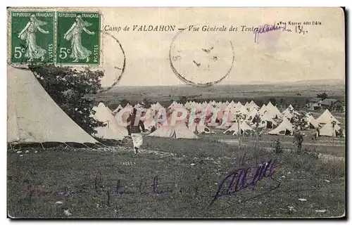 Cartes postales Camp de Valdahon Vue generale des tentes