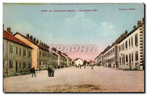 Cartes postales Militaria Camp de Valdahon La grande allee