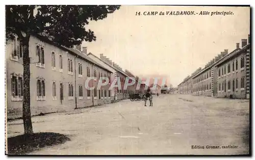 Cartes postales Militaria Camp de Valdahon Allee principale