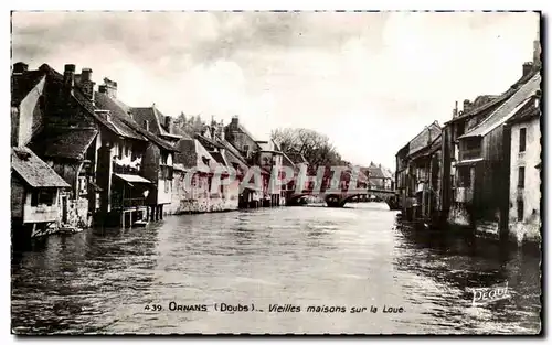 Moderne Karte Ornans Vieilles maisons sur la Loue