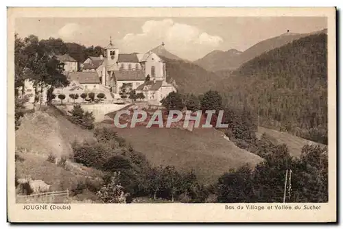 Cartes postales Jougne Bas du village et vallee du Suchet