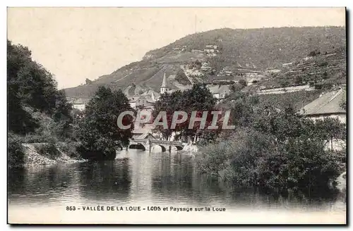 Cartes postales Vallee de la Loue Lods et paysage sur la Loue