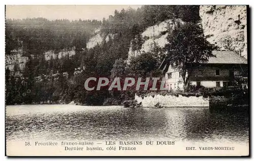 Ansichtskarte AK Frontiere Franco suisse Dernier bassin cote france