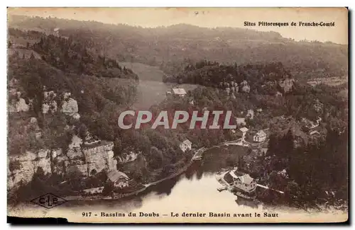 Cartes postales Frontiere Franco suisse Bassins du Doubs Le dernier bassin avant le saut