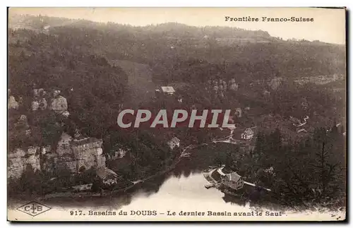 Cartes postales Frontiere Franco suisse Bassins du Doubs Le dernier bassin avant le saut