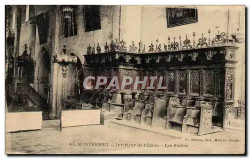 Cartes postales Montbenoit Interieur de l'eglise Les stalles
