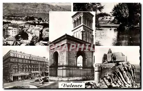 Cartes postales moderne Valence sur Rhone Parc Jouvet Vue generale sur le Rhone Le pendentif Place de la Republique Rui