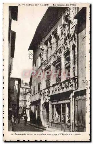 Cartes postales Valence sur Rhone La maison des tetes ou Bonaparte sejourna pendant son sejour a l&#39ecole d&#3